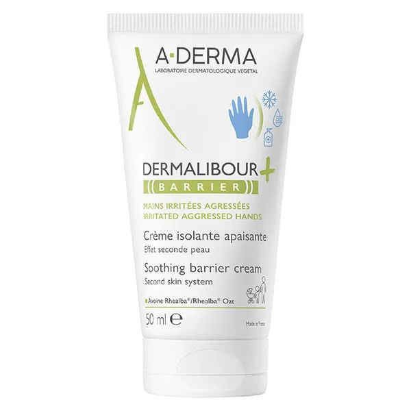 A-DERMA – Dermalibour+ Barrier Creme Isolante Apaisante Mains – 50ml