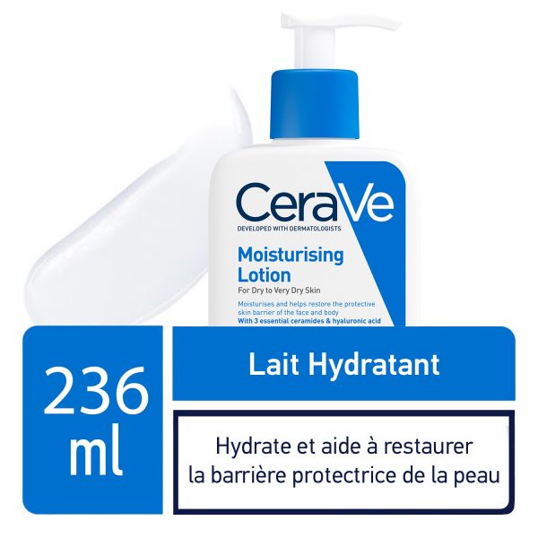 CERAVE Lait Hydratant Léger Peau Sèche à Très Sèche,236ml