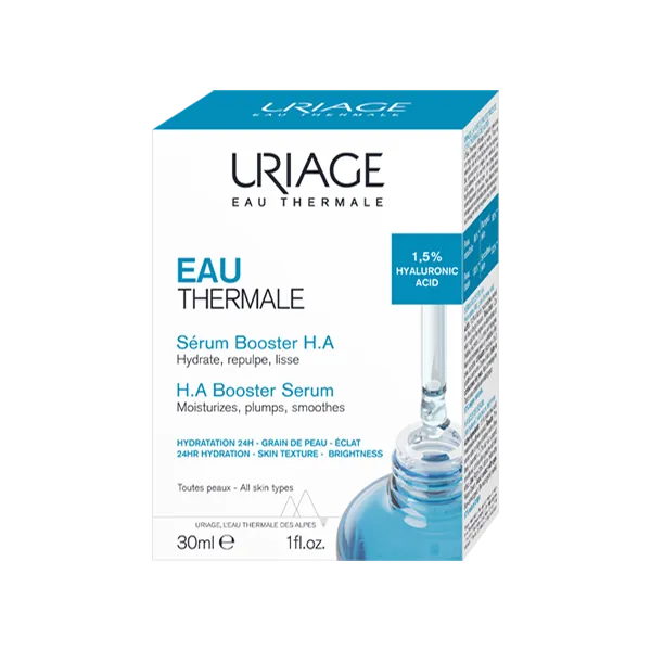 Uriage EAU THERMALE - Sérum Booster H.A - Visage - Tous Types de Peaux, 30ml