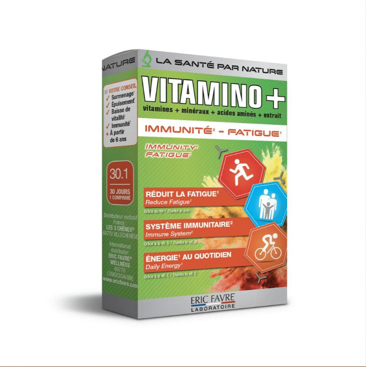 Eric Favre Vitamino, Minéraux, Acides Aminés, Zinc - Immunité, Fatigue, 30 Comprimés
