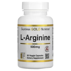California Gold Nutrition L-arginine AjiPure 500 mg – 60 capsules