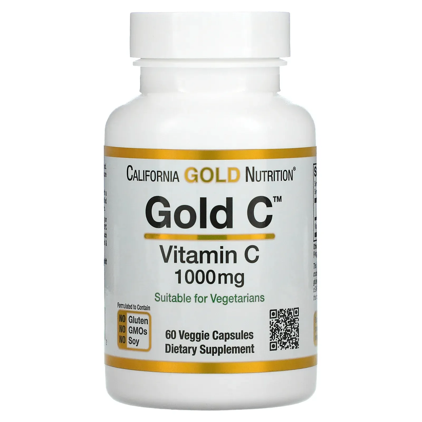 California Gold Nutrition Gold C Vitamine C -1000 mg – 270 capsules végétariennes