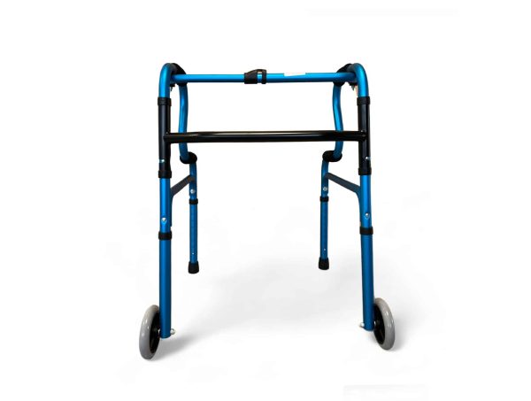 Déambulateur articulé pliable Bleu