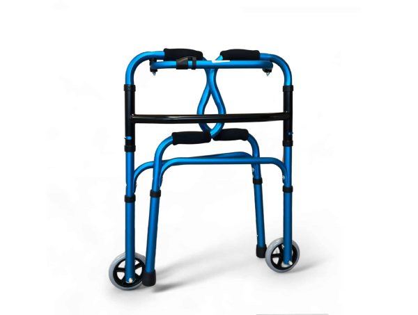Déambulateur articulé pliable Bleu