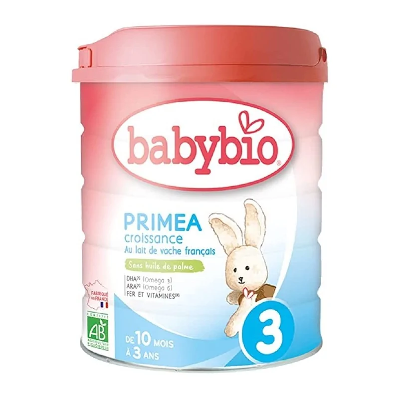 BABYBIO Lait de Croissance Primea 3ème Âge 800G