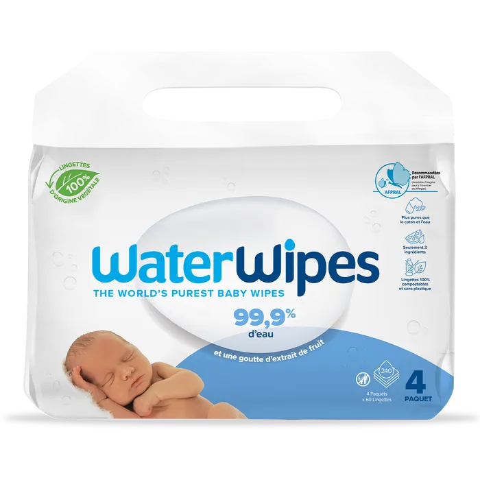 Waterwipes Lingettes Bébé à l'Eau