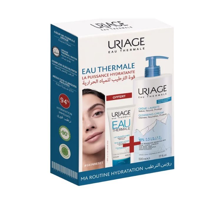 Uriage Creme lavante 500 ML + lait velouté corps 200 ml offert