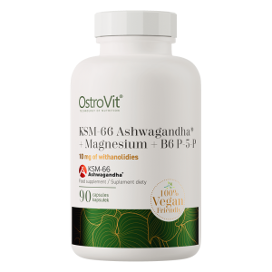 Ashwagandha KSM-66 + Magnesium + Vitamine B6 P-5-P 90 Capsules (45 Servings)