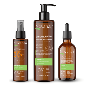 Novahair Pack Anti-Chute, Huile 100ml+Lotion 125ml+shampoing 125ml
