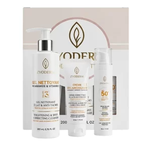 Zyoderm Dermawhite Creme Eclaircissante+Creme Solaire Invisible+Gel Nettoyent Coffret