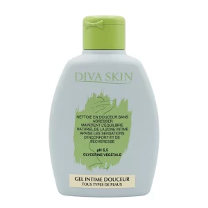 DIVA SKIN Gel Intime Douceur pH5.5 200ml Équilibre Flore Apaisante Hygiène