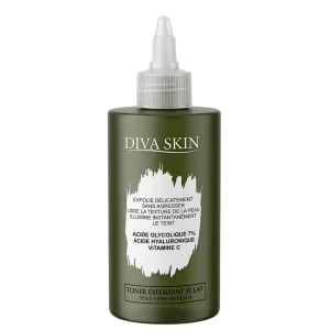 DIVA SKIN Toner Exfoliant Éclat 200ml Pores Affinés Teint Unifié Luminosité